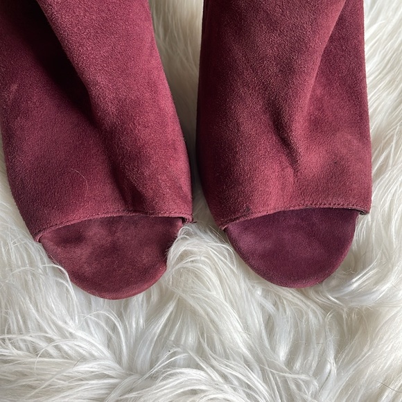 Vince Camuto NWOT Kawa Burgundy Peep Toe Heels - Picture 4 of 11
